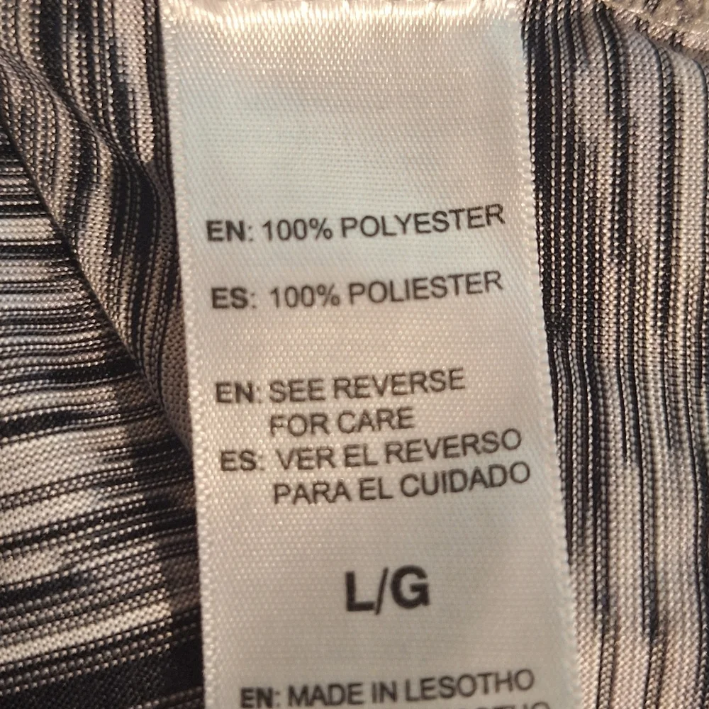 Reebok Shadow Stripe Athletic Top LG *D4 - Picture 6 of 6